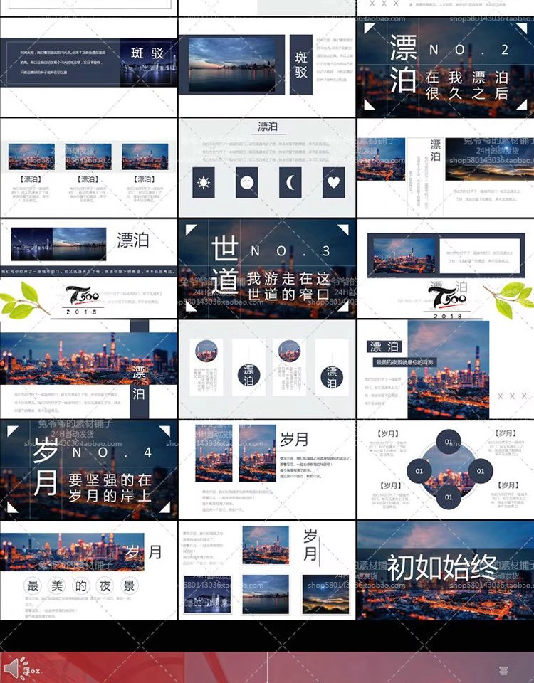 图片[5]-旅行相册PPT模板 旅游海边风景摄影相册宣传照片纪念册动态素材-大怪兽分享
