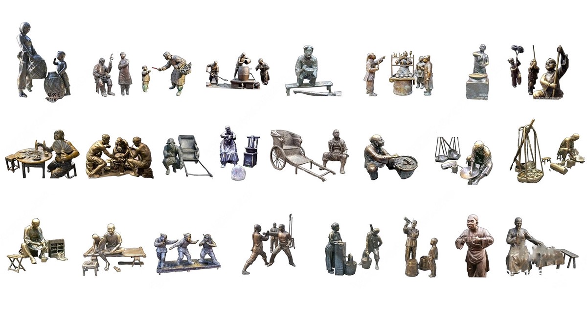 图片[7]-古代人物铸铜铜人雕塑新中式民俗商业街步行街广场草图大师SU模型-大怪兽分享