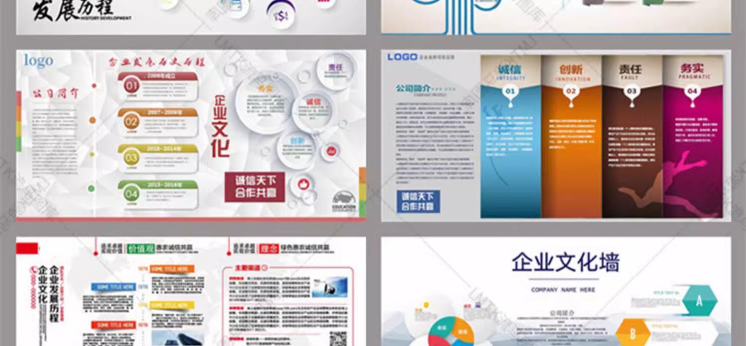 图片[6]-企业公司文化墙发展史背景墙宣传栏展示区设计模板PSD/AI/CDR素材-大怪兽分享