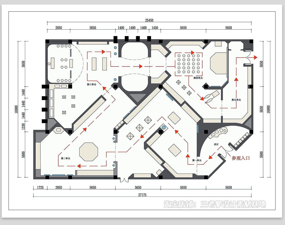 图片[8]-博物馆历史文化展厅科技非遗文化自然工业体验馆CAD平面图布置图-大怪兽分享