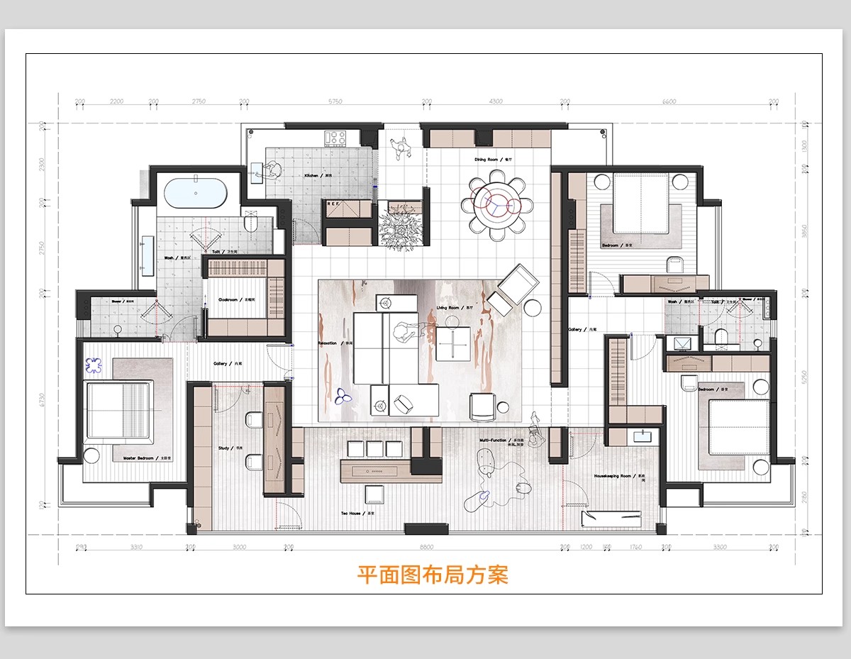 图片[9]-家装户型布局设计cad方案平面布置图装修施工图纸素材室内设计图-大怪兽分享