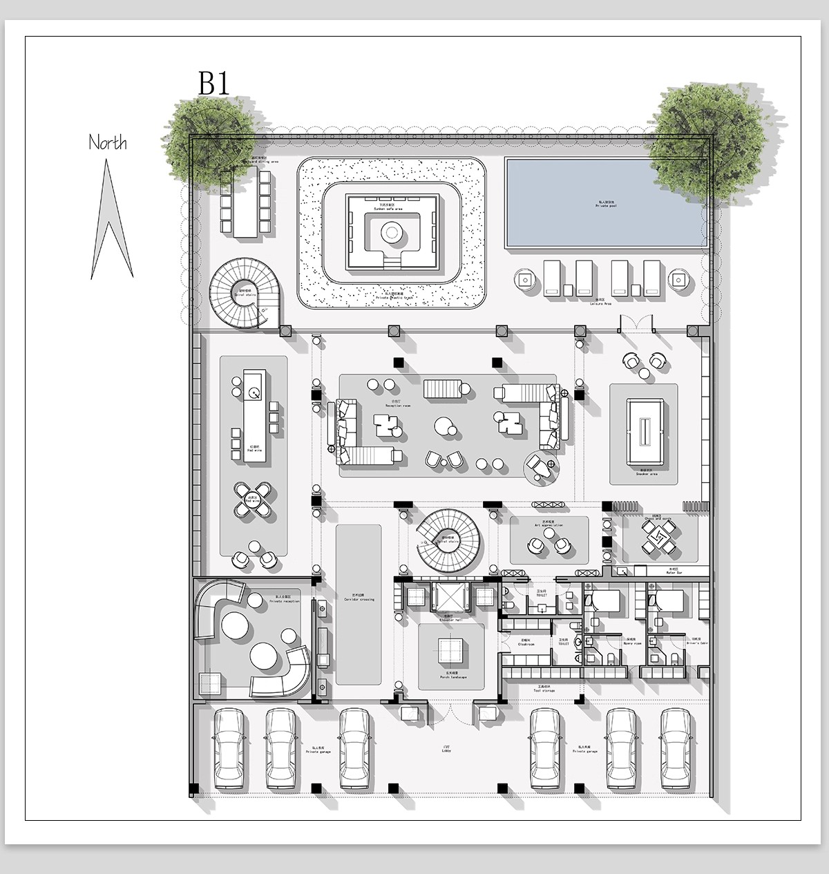 图片[8]-别墅自建房室内设计CAD平面布置图方案布局优化建筑农村施工图纸-大怪兽分享