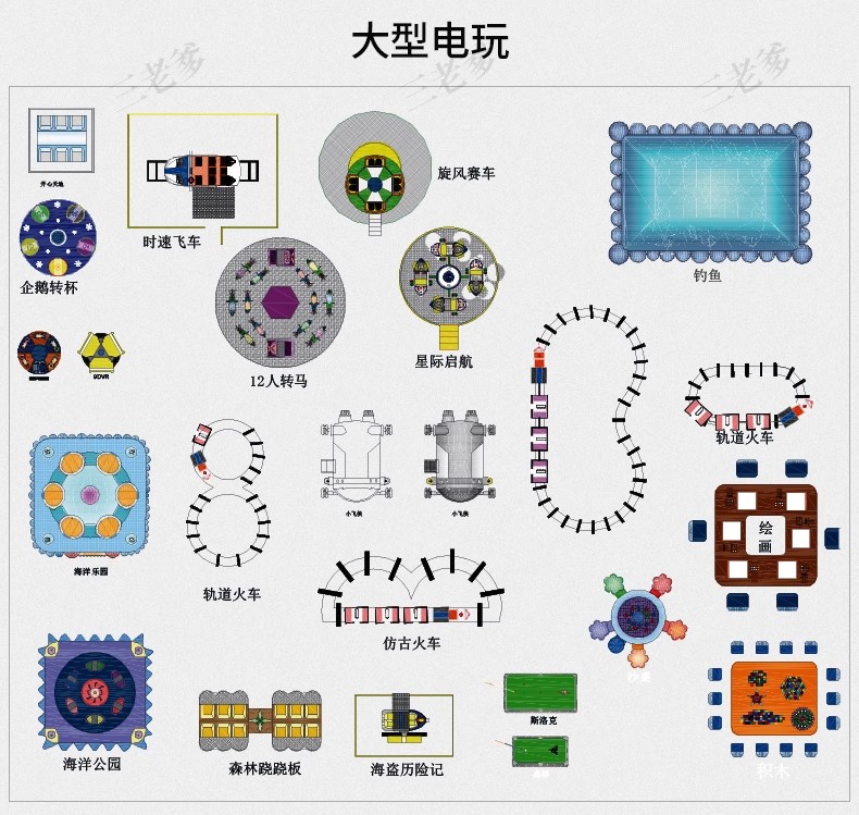图片[9]-商业娱乐电玩游戏赛车射击乐园设备IP系列电玩城平面CAD图库模块-大怪兽分享