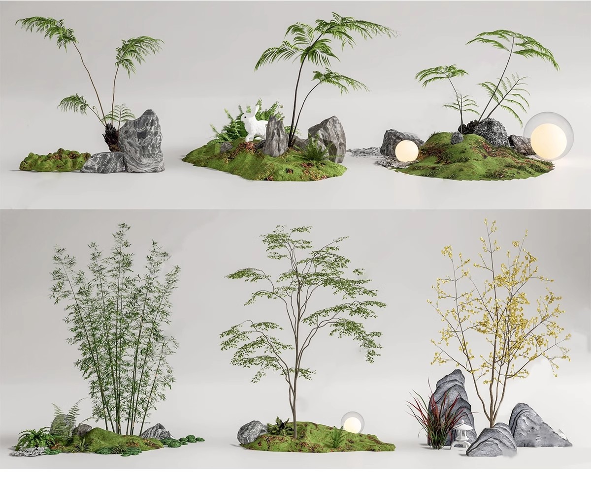 图片[9]-SU新中式禅意日式园艺小品庭院园林植物景观草图大师景观小品模型-大怪兽分享