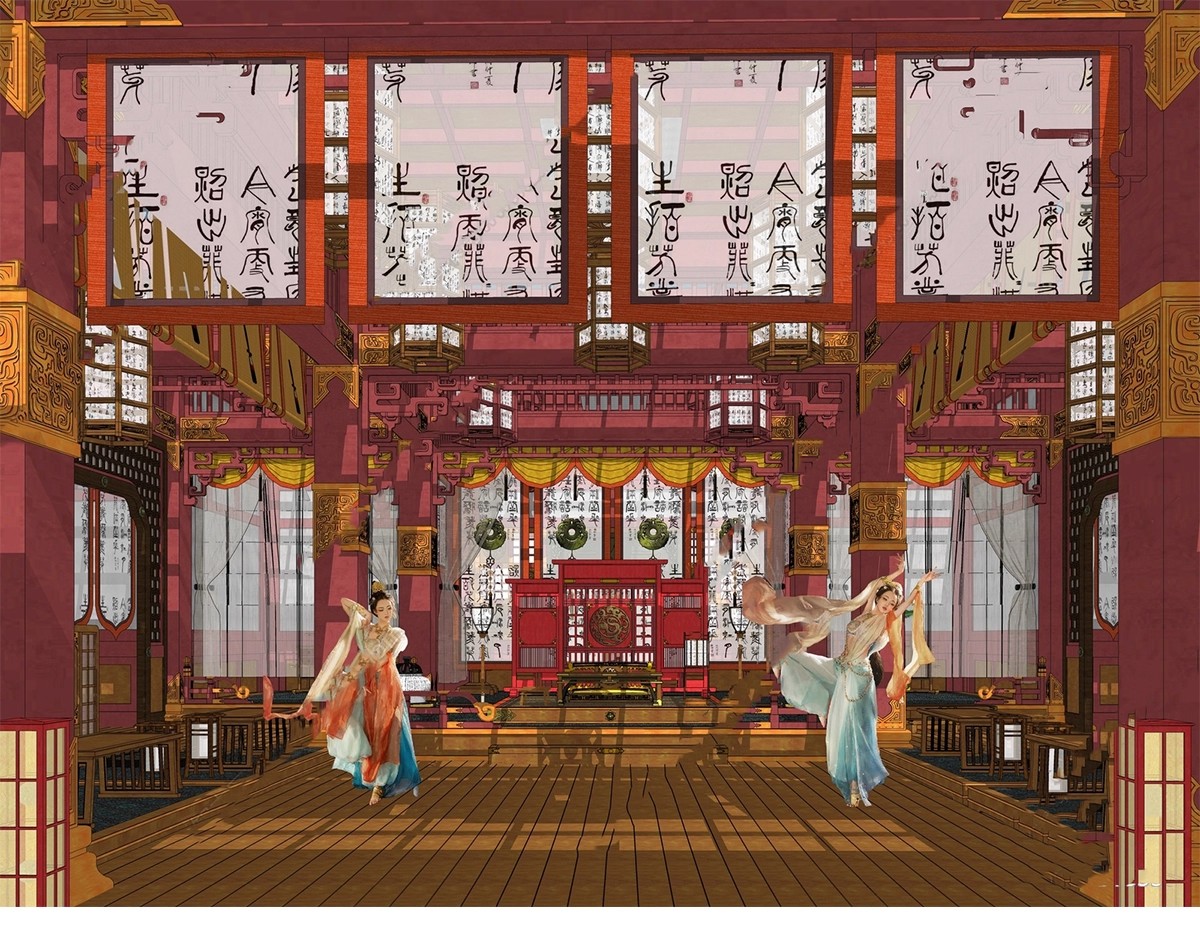 图片[9]-宫殿大殿王府SU模型库中式古建筑古代会客厅卧房影视布景草图大师-大怪兽分享
