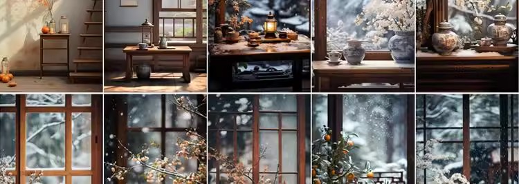 图片[10]-中式古风农村室内场景年代感茶室高清绿幕直播间虚化背景图片素材-大怪兽分享