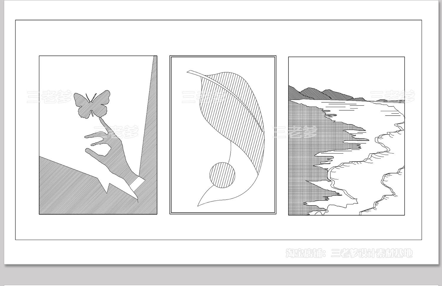 图片[10]-装饰画CAD图库网红室内家装房子立面墙面客厅挂画素材源文件图块-大怪兽分享