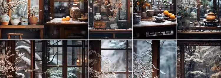 图片[11]-中式古风农村室内场景年代感茶室高清绿幕直播间虚化背景图片素材-大怪兽分享