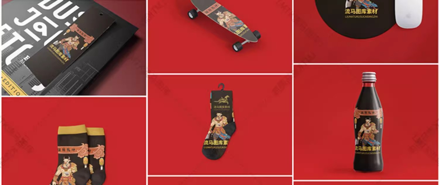 图片[10]-中国风国潮文创品牌整套VI设计LOGO产品展示智能样机PSD素材模板-大怪兽分享