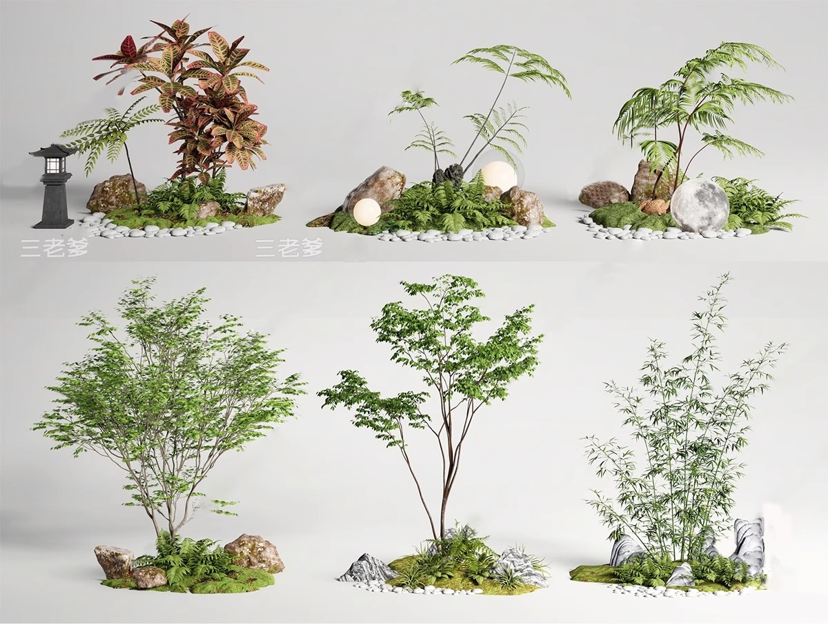 图片[11]-SU新中式禅意日式园艺小品庭院园林植物景观草图大师景观小品模型-大怪兽分享