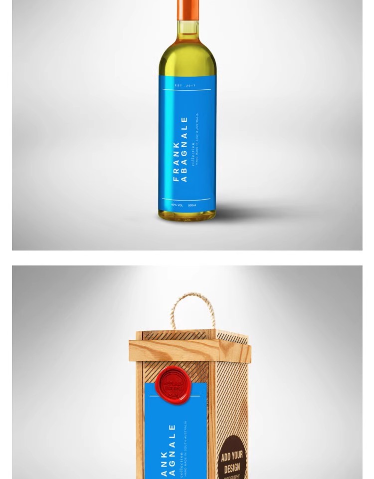 图片[10]-红酒瓶包装葡萄酒白酒标签效果展示智能贴图PSD样机模板设计素材-大怪兽分享