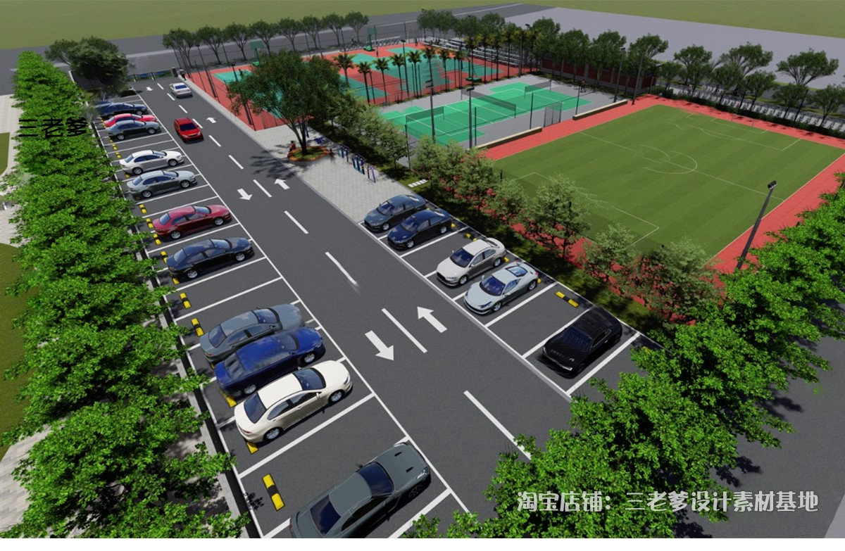 图片[11]-体育公园广场雕塑SU模型 入口小品景观运动创意市民健身活动场地-大怪兽分享