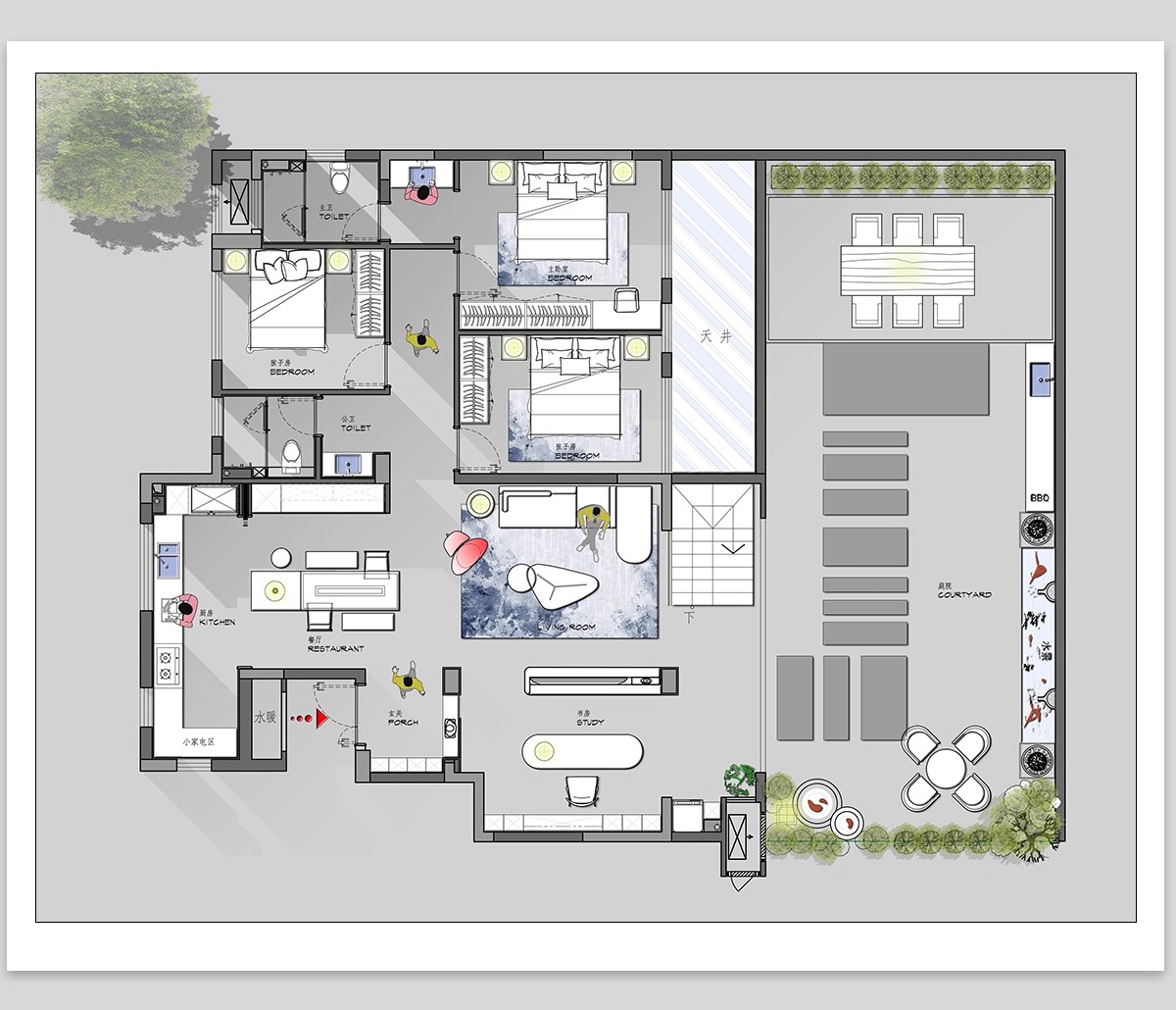 图片[11]-别墅自建房室内设计CAD平面布置图方案布局优化建筑农村施工图纸-大怪兽分享
