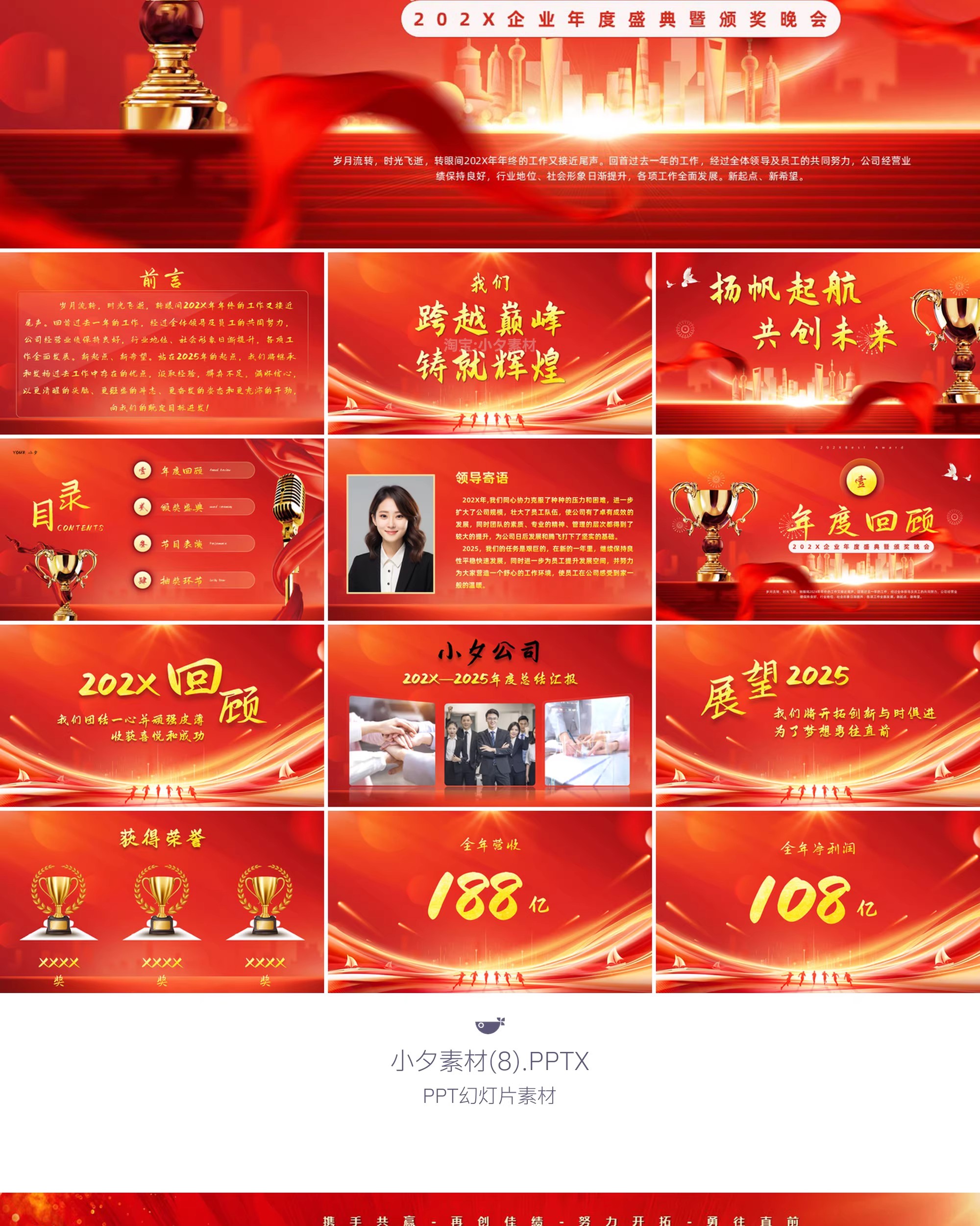 图片[12]-2025新春企业优秀员工风采暨表彰大会年终总结颁奖典礼PPT模板-大怪兽分享