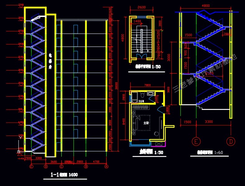 图片[12]-土木工程专业住宅楼全套设计建筑图结构图计算书CAD施工图纸素材-大怪兽分享