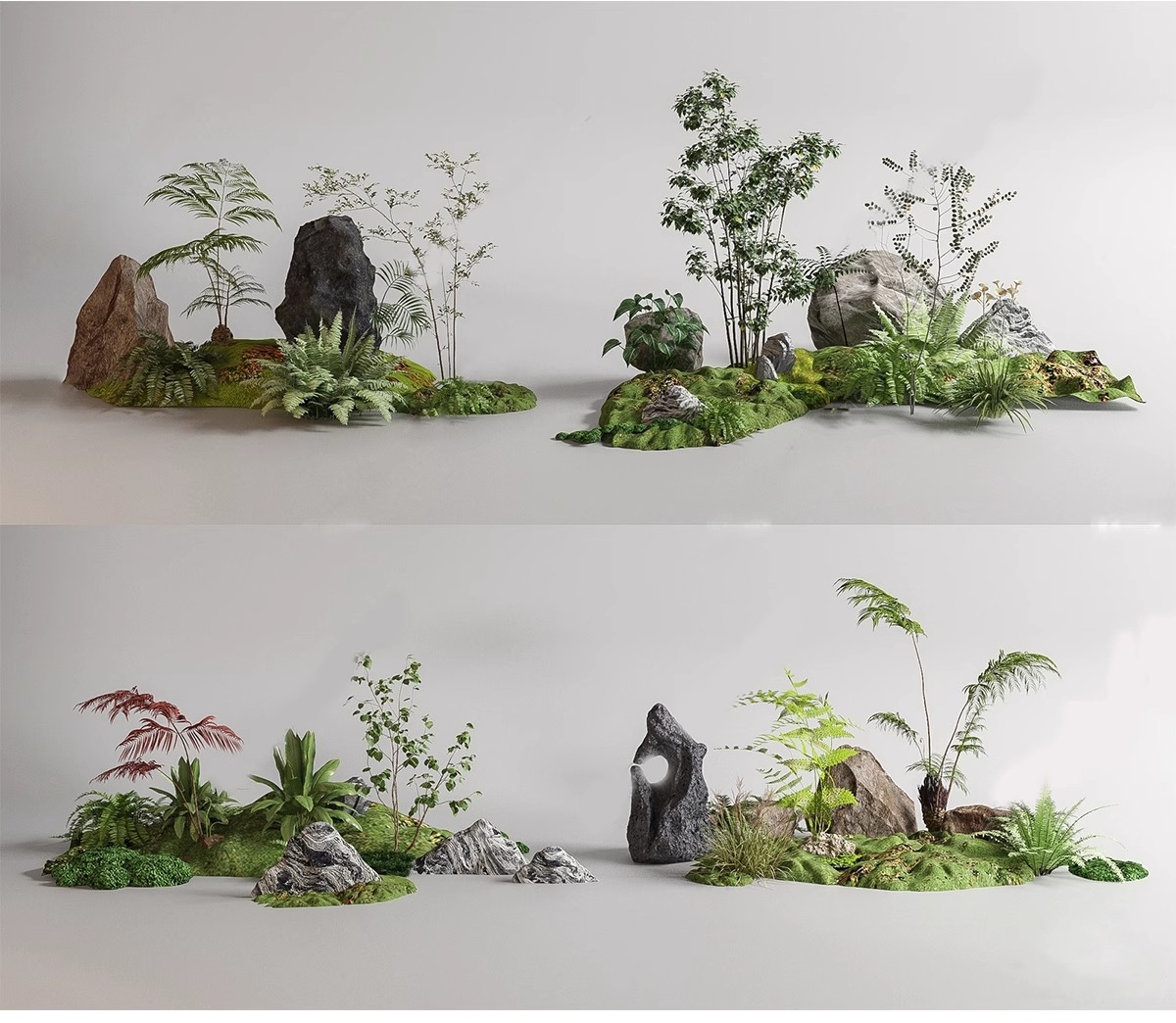 图片[12]-SU新中式禅意日式园艺小品庭院园林植物景观草图大师景观小品模型-大怪兽分享
