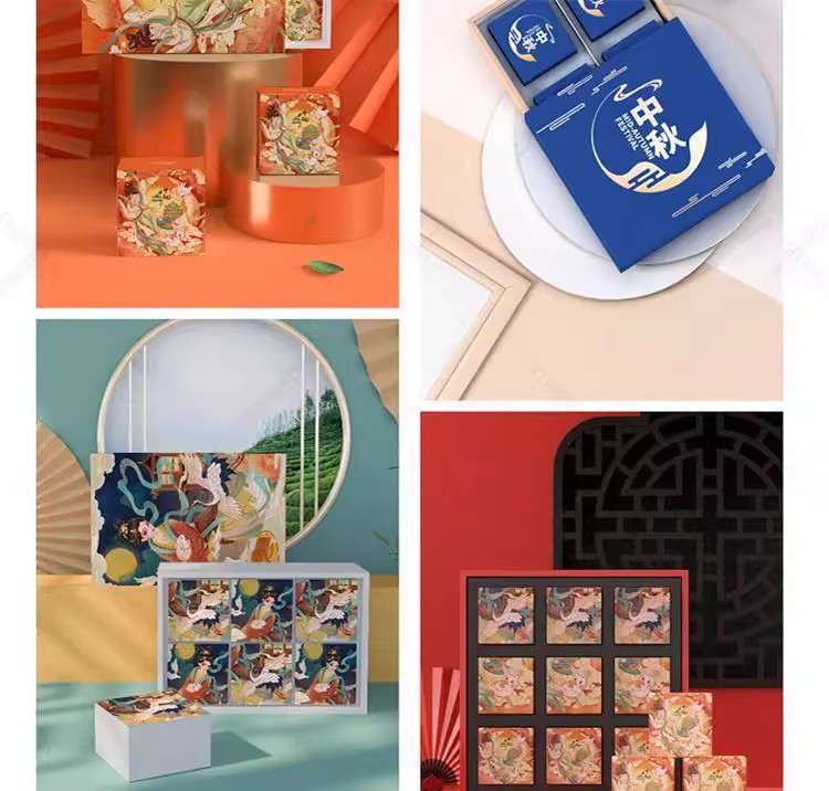 图片[13]-高端中秋节国潮月饼包装礼盒包装袋设计展示效果样机PSD素材模板-大怪兽分享