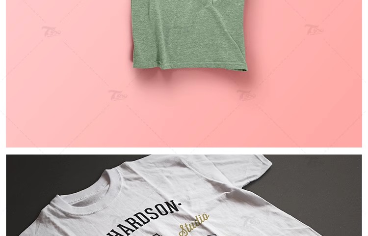 图片[21]-T恤工作服装文化衫衣服布纹LOGO效果VI展示PSD智能贴图样机PS模板-大怪兽分享
