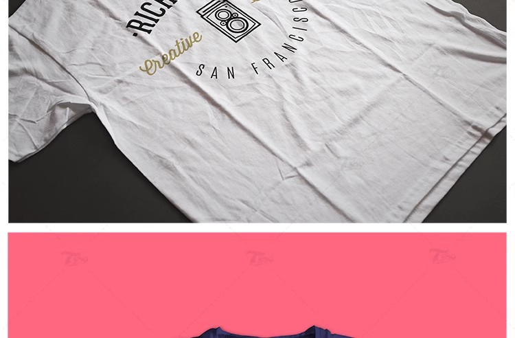 图片[22]-T恤工作服装文化衫衣服布纹LOGO效果VI展示PSD智能贴图样机PS模板-大怪兽分享