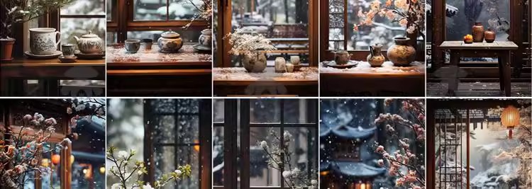 图片[14]-中式古风农村室内场景年代感茶室高清绿幕直播间虚化背景图片素材-大怪兽分享