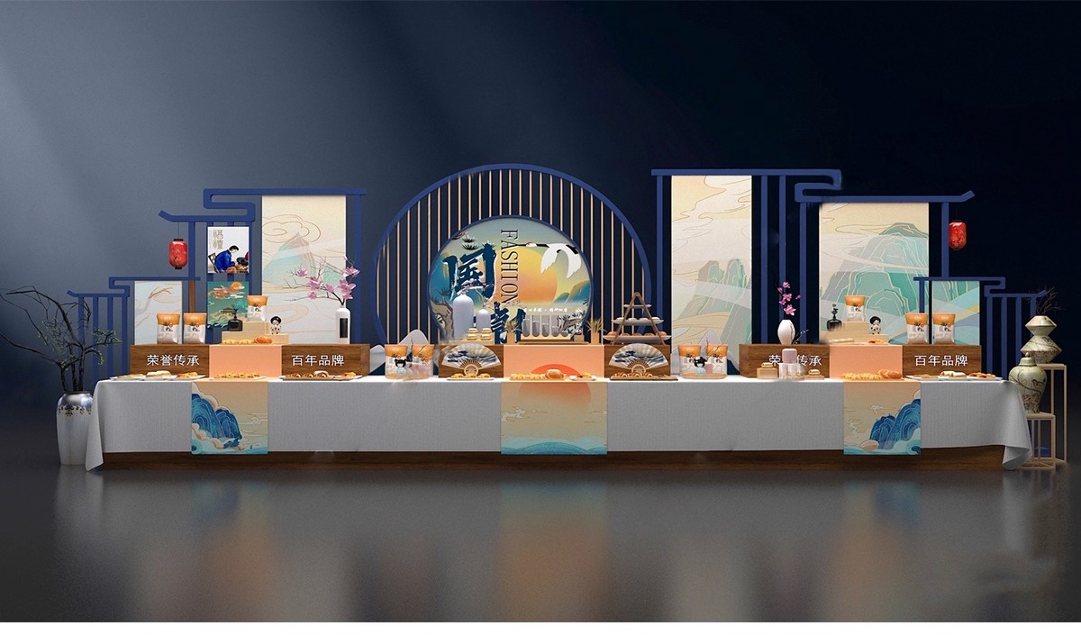 图片[14]-国潮美陈SU模型商城新中式装饰网红打卡点快闪店商业展区草图大师-大怪兽分享