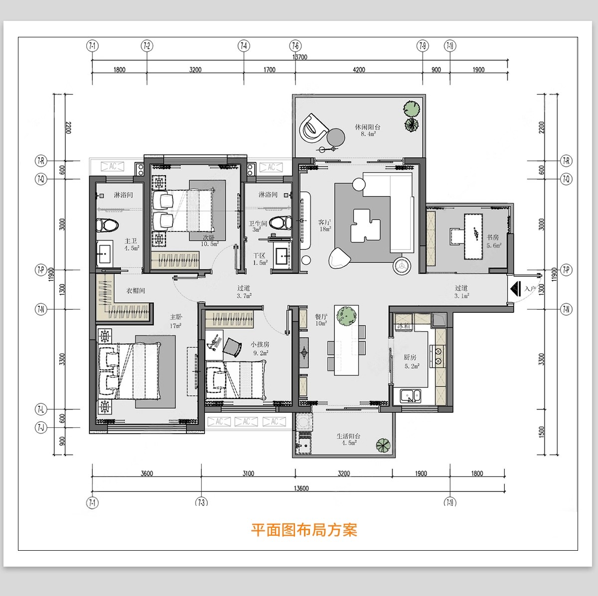 图片[14]-家装户型布局设计cad方案平面布置图装修施工图纸素材室内设计图-大怪兽分享