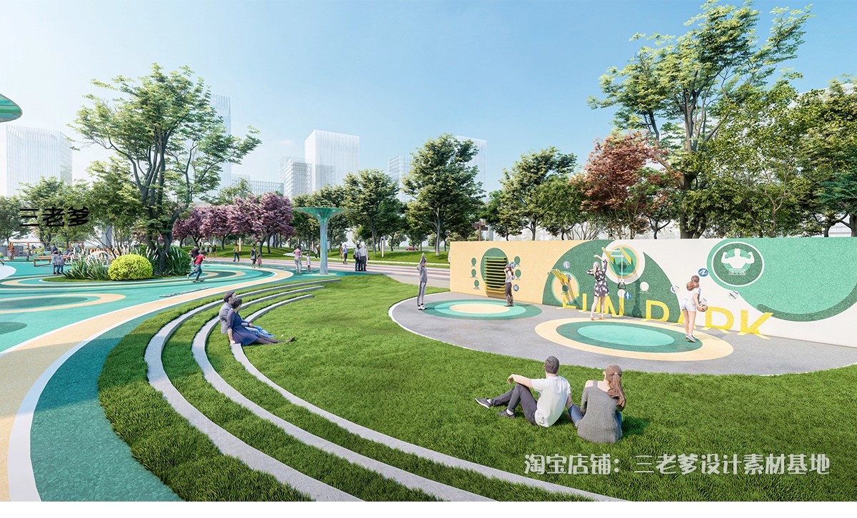 图片[13]-体育公园广场雕塑SU模型 入口小品景观运动创意市民健身活动场地-大怪兽分享