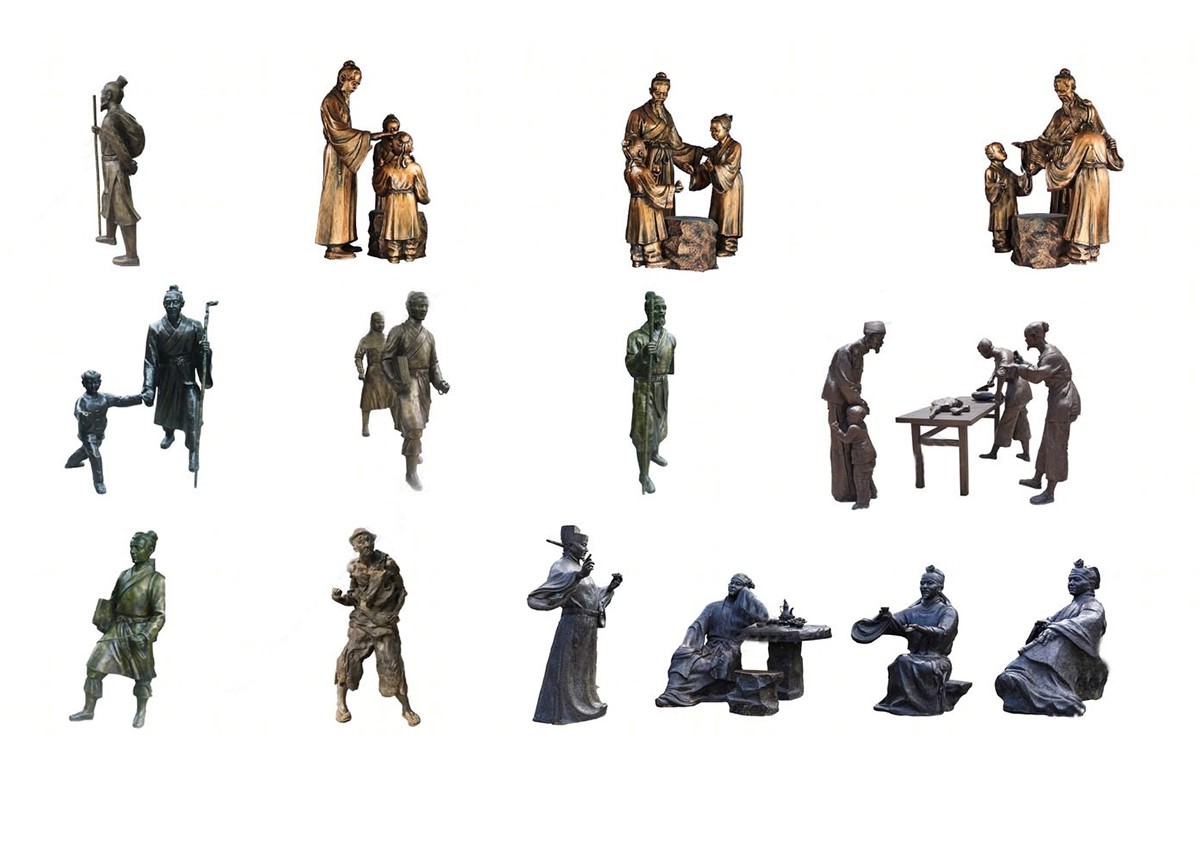 图片[14]-古代人物铸铜铜人雕塑新中式民俗商业街步行街广场草图大师SU模型-大怪兽分享