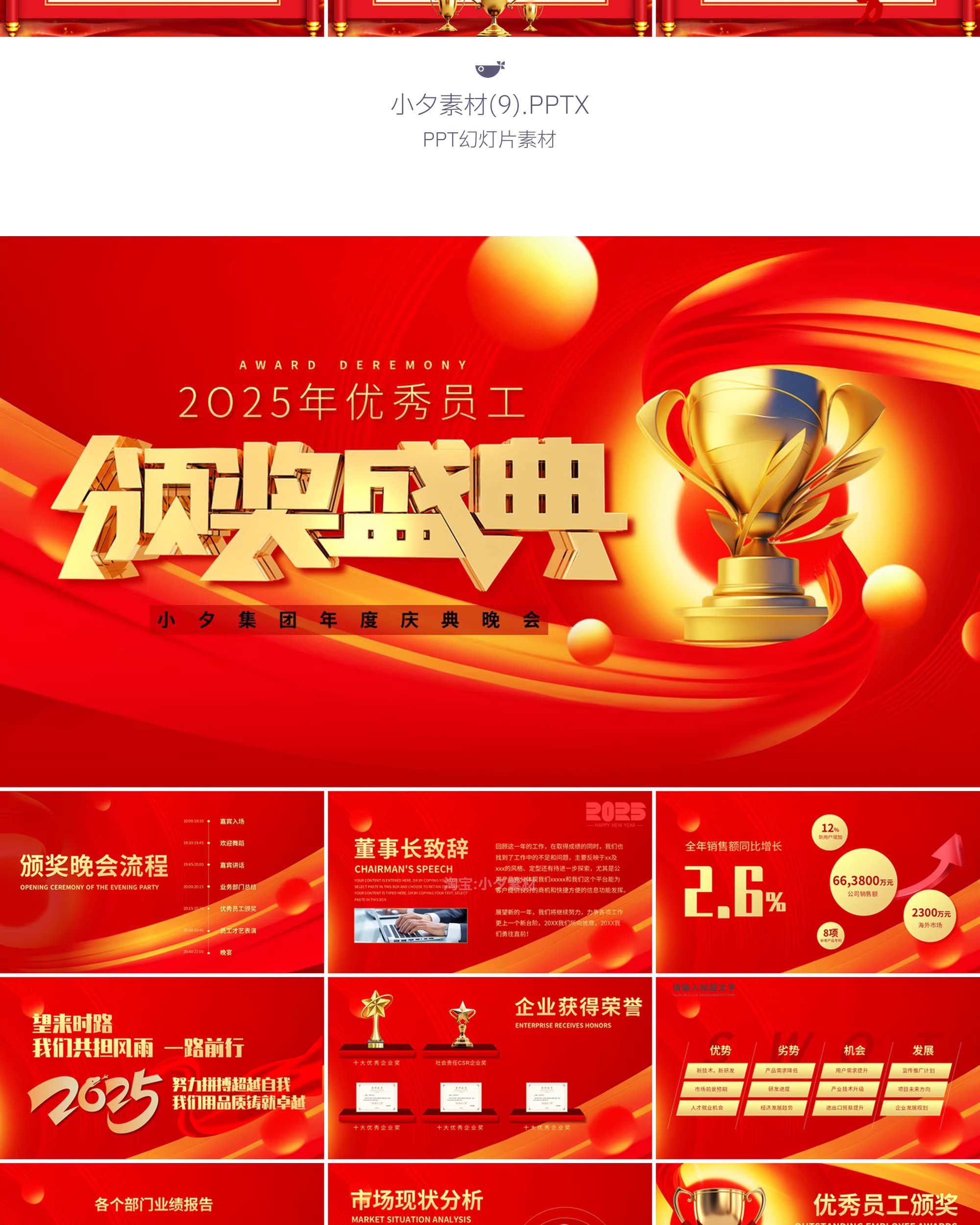 图片[14]-2025新春企业优秀员工风采暨表彰大会年终总结颁奖典礼PPT模板-大怪兽分享