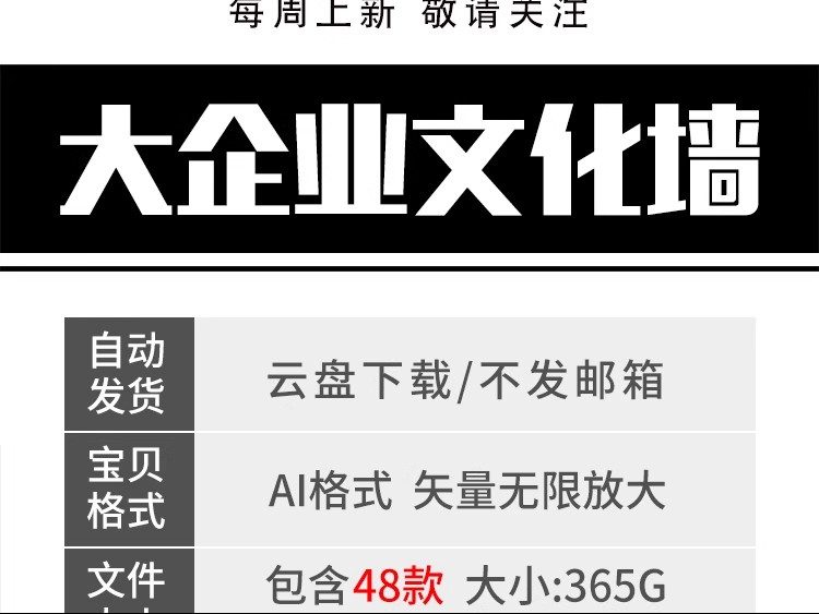 图片[2]-企业公司文化墙装修展板口号标语历史进程ai矢量模板设计素材-大怪兽分享