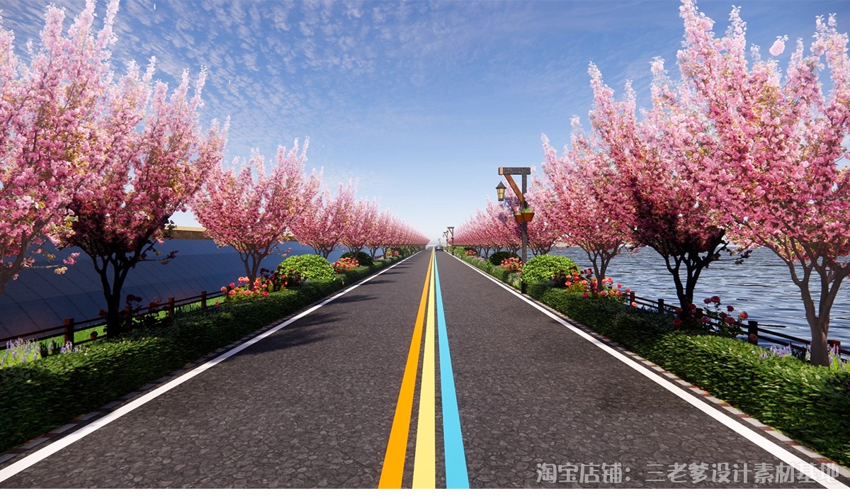 图片[14]-道路景观绿化带SU模型园林街道改造提升城市公路步道绿道草图大师-大怪兽分享