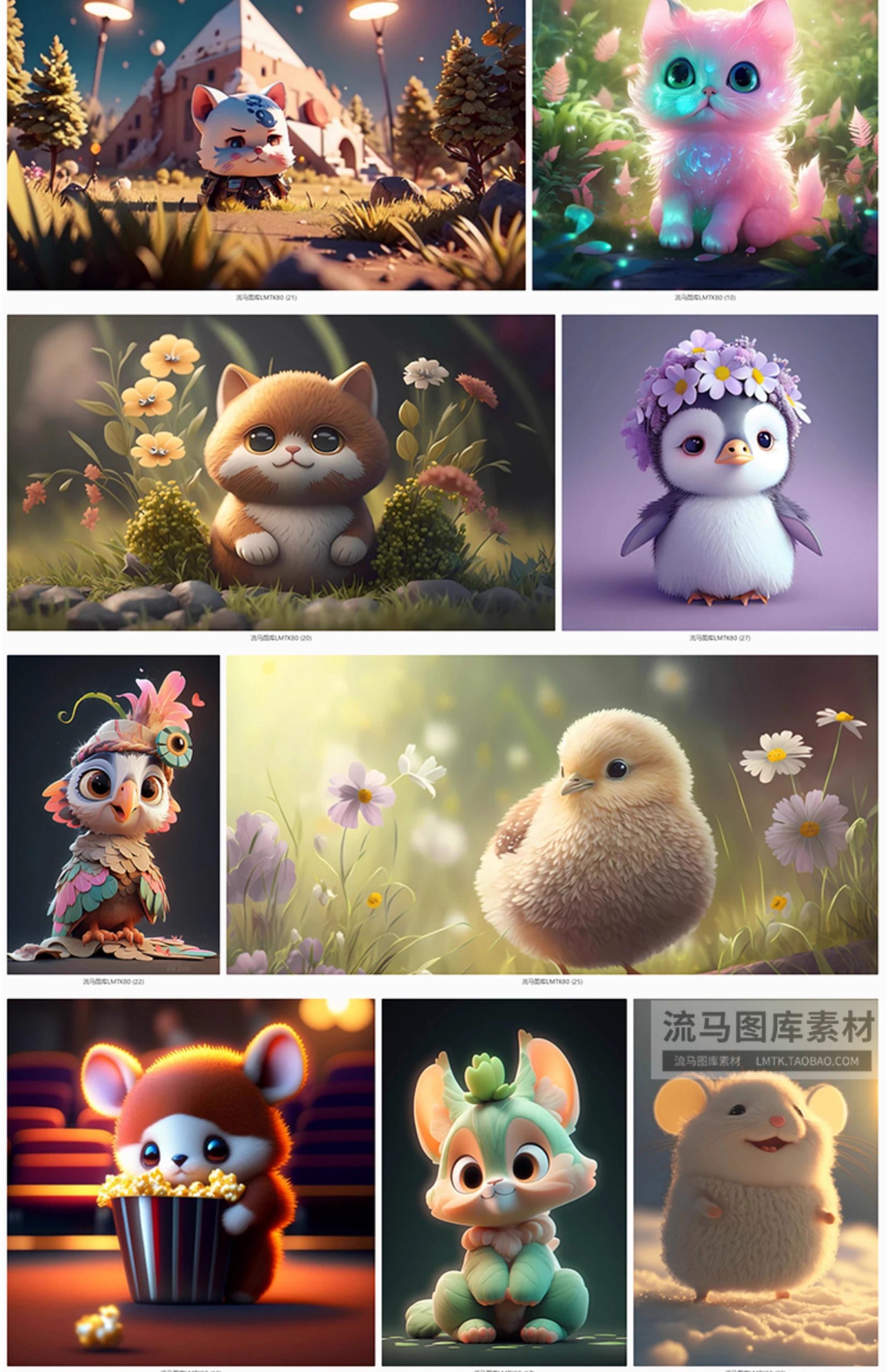 图片[15]-创意可爱小动物真实立体场景小精灵背景桌面头像JPG高清图片素材-大怪兽分享