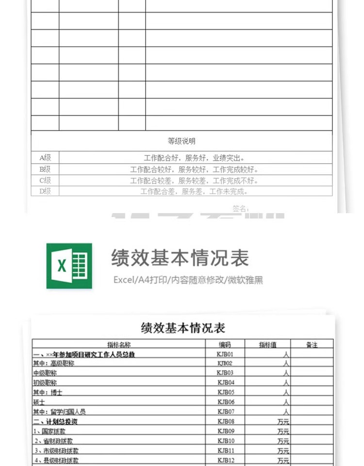 图片[15]-Excel模板 公司绩效考核表格统计 人事人力资源工作效率excel素材-大怪兽分享