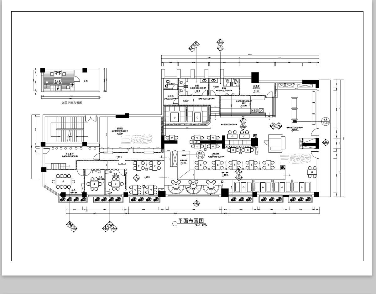 图片[15]-网咖网吧CAD图库工装装修设计室内施工图网络会所平面布置局方案-大怪兽分享