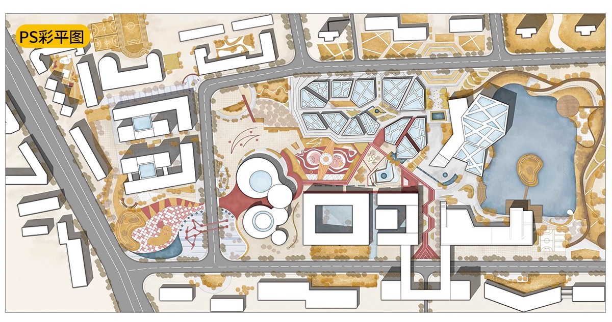 图片[16]-城市广场公园景观园林设计SU模型配套PSD展板ps成品方案作品CAD-大怪兽分享