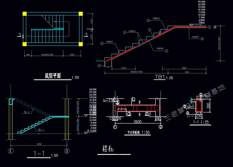 图片[17]-土木工程专业住宅楼全套设计建筑图结构图计算书CAD施工图纸素材-大怪兽分享