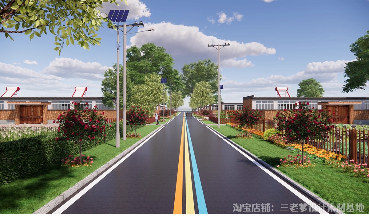图片[17]-道路景观绿化带SU模型园林街道改造提升城市公路步道绿道草图大师-大怪兽分享