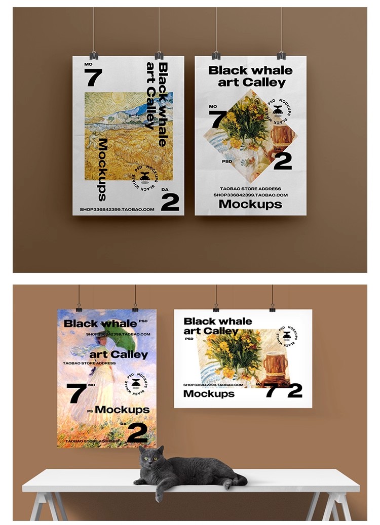 图片[17]-美术艺术展览馆博物馆品牌VI文创周边设计贴图样机效果图素材PSD-大怪兽分享