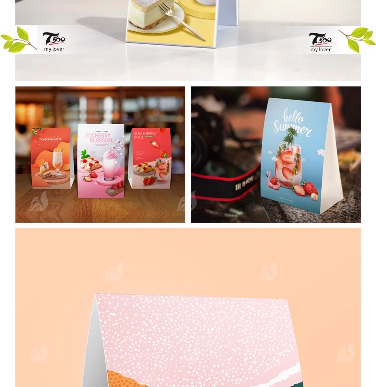 图片[4]-餐桌立牌菜单亚克力台卡桌牌立牌VI智能贴图效果展示样机素材psd-大怪兽分享