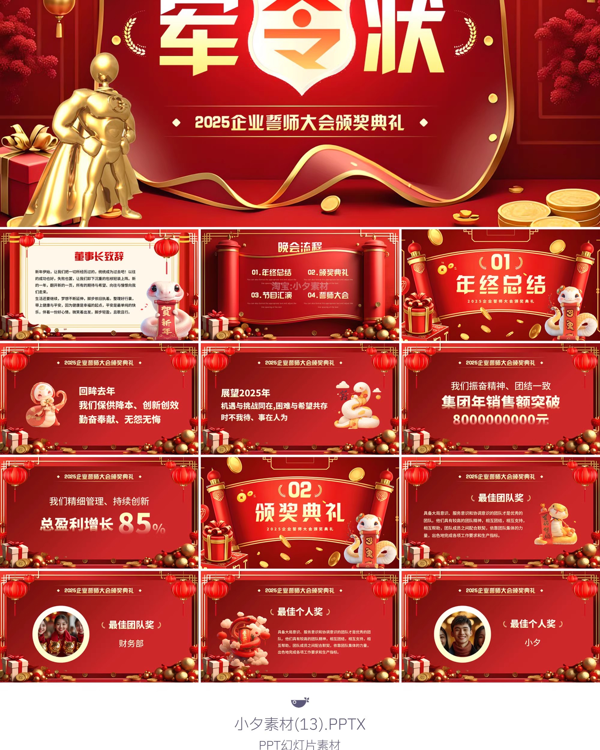 图片[18]-2025新春企业优秀员工风采暨表彰大会年终总结颁奖典礼PPT模板-大怪兽分享
