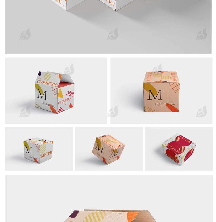 图片[3]-快递包裹瓦楞牛皮纸箱纸盒包装盒智能贴图样机展示VI设计素材模板-大怪兽分享