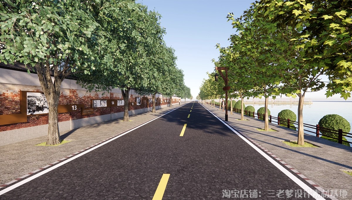 图片[18]-道路景观绿化带SU模型园林街道改造提升城市公路步道绿道草图大师-大怪兽分享