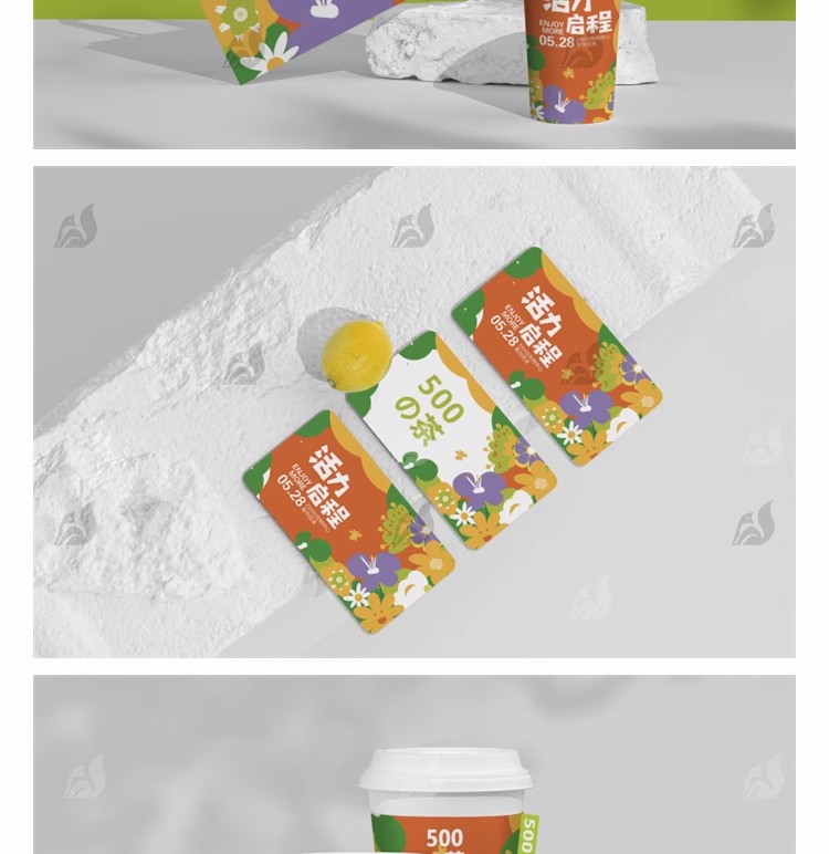 图片[3]-奶茶杯品牌招牌提案包装样机智能贴图Vi标志展示效果PSD设计素材-大怪兽分享