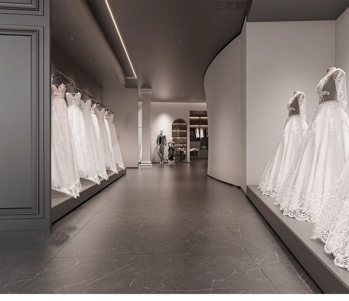 图片[18]-草图大师sketchup北欧LOFT工业风婚纱婚礼摄影店晚礼服影楼SU模型-大怪兽分享