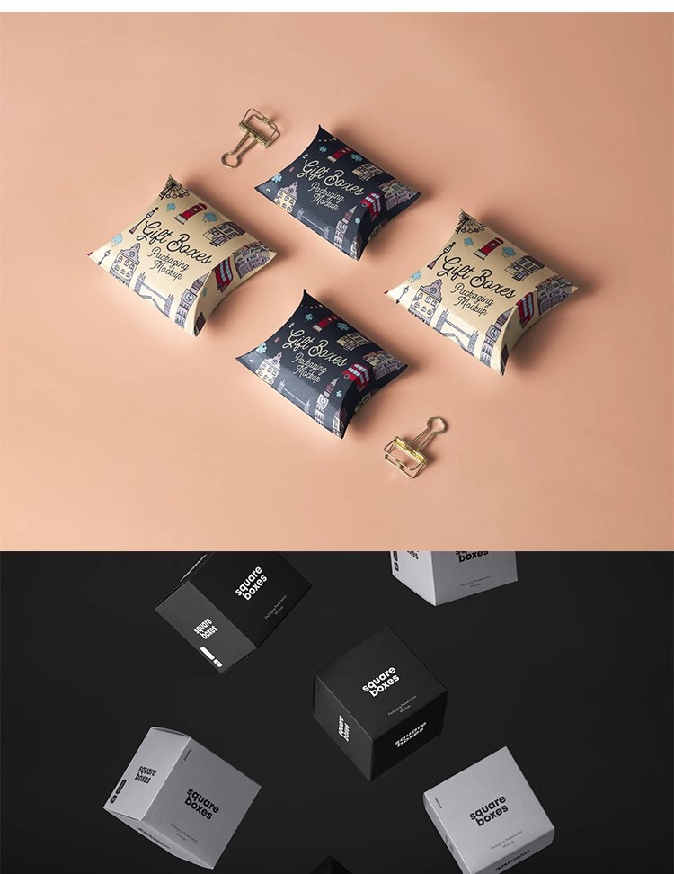 图片[3]-正方形长方矩形产品包装纸盒礼盒VI展示贴图样机PSD设计素材模型-大怪兽分享