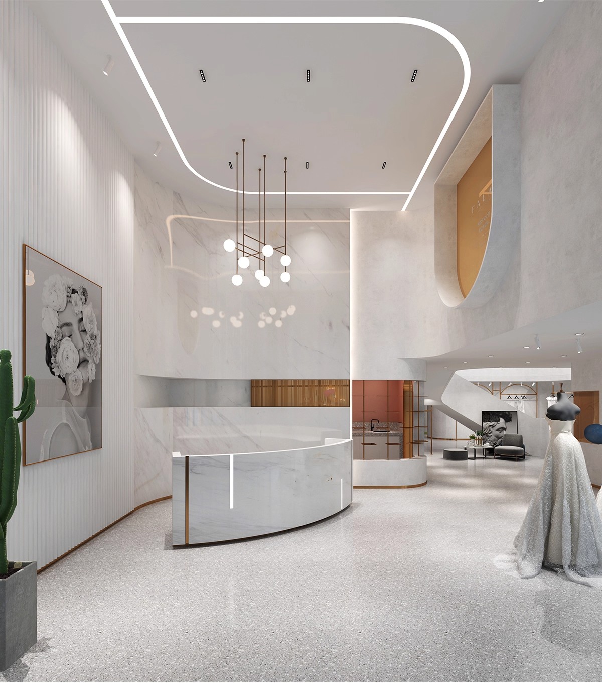 图片[19]-婚纱店摄影店效果图装修 工装婚礼门面门头室内软装装饰设计图库-大怪兽分享