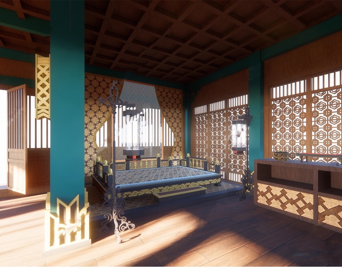 图片[21]-宫殿大殿王府SU模型库中式古建筑古代会客厅卧房影视布景草图大师-大怪兽分享