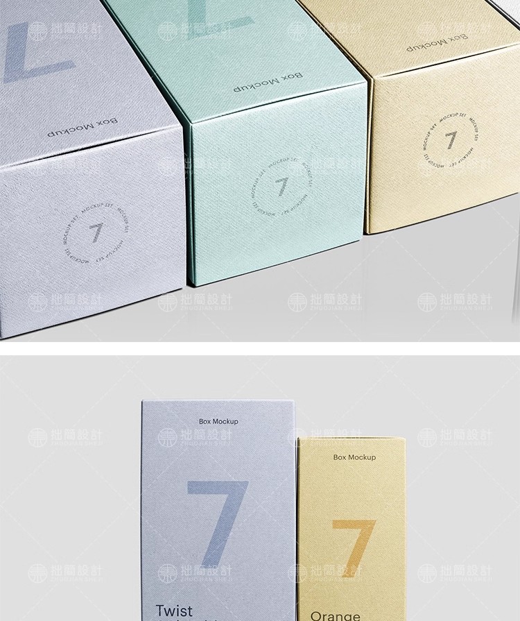 图片[5]-高品质长方形产品包装纸盒子效果图智能贴图样机PSD设计素材模板-大怪兽分享