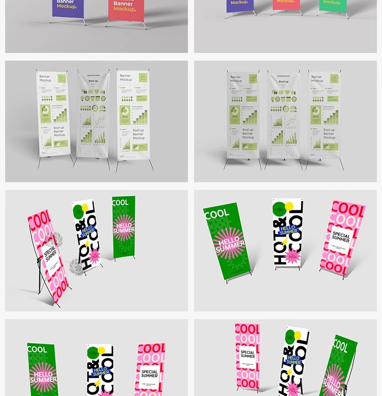 图片[9]-高品质易拉宝x展架形象展示摆放场景模型智能贴图样机PSD素材模板-大怪兽分享