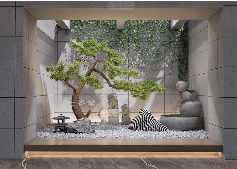 图片[24]-SU新中式禅意日式园艺小品庭院园林植物景观草图大师景观小品模型-大怪兽分享